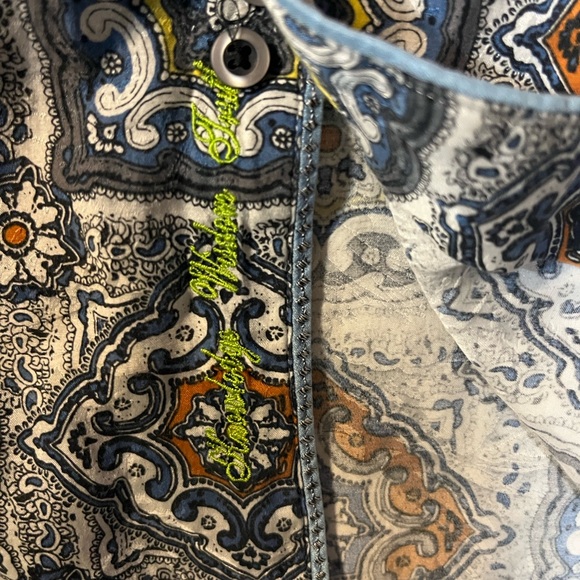 Robert Graham silk Road shirt size Medium Men's Long Sleeve - Picture 5 of 6
